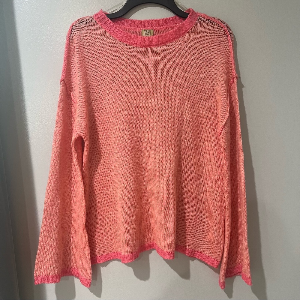 Pink True Craft Knit Sweater